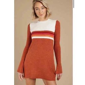 Free People 70s striped sweater dress